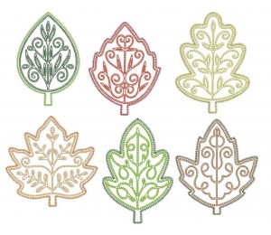 Stickserie - Dekorative Blätter